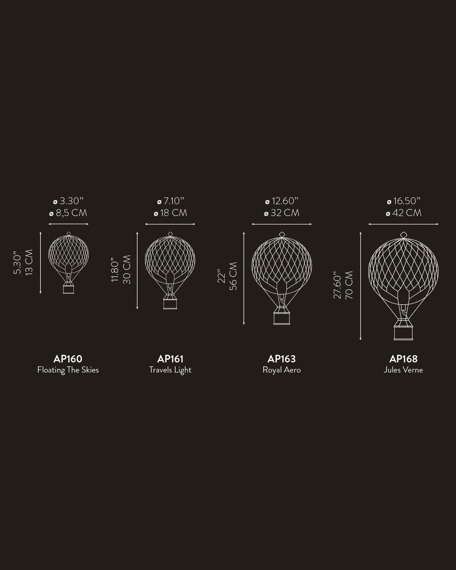 Jules Verne Hot Air Balloon LED Rainbow