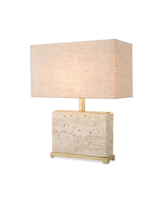 Newton bordslampa travertin