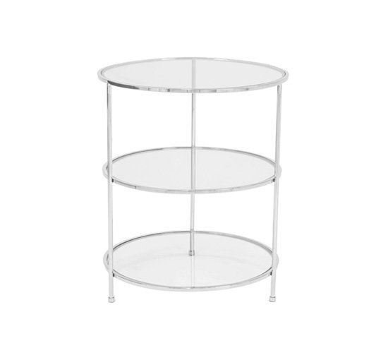 null - Layer side table black chrome