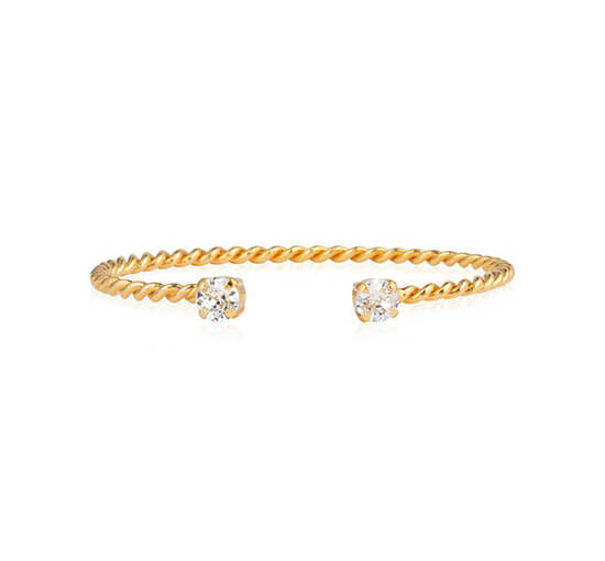 null - Mini Twisted armbånd light peach rhodium