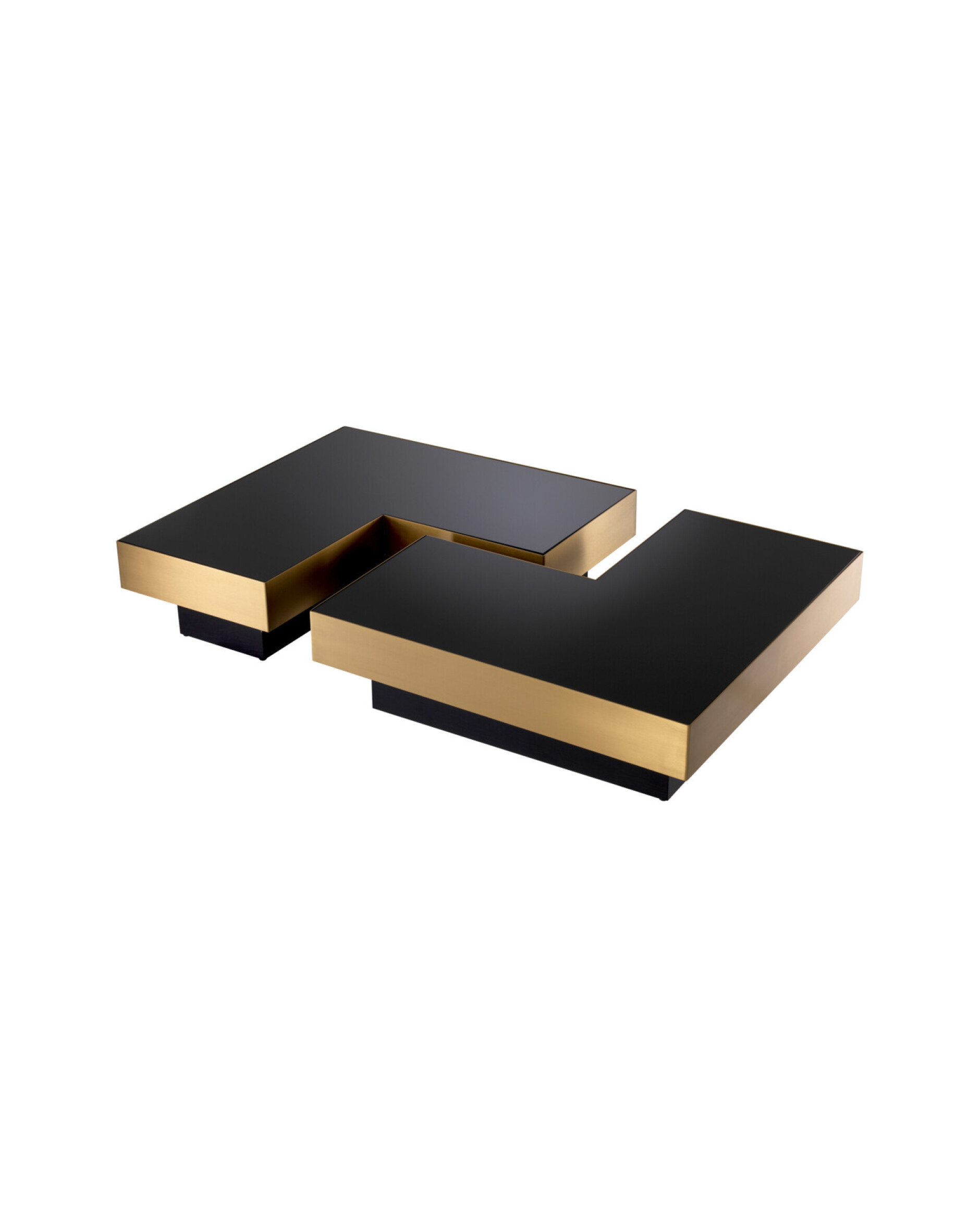 Nio black coffee table set, 4-piece