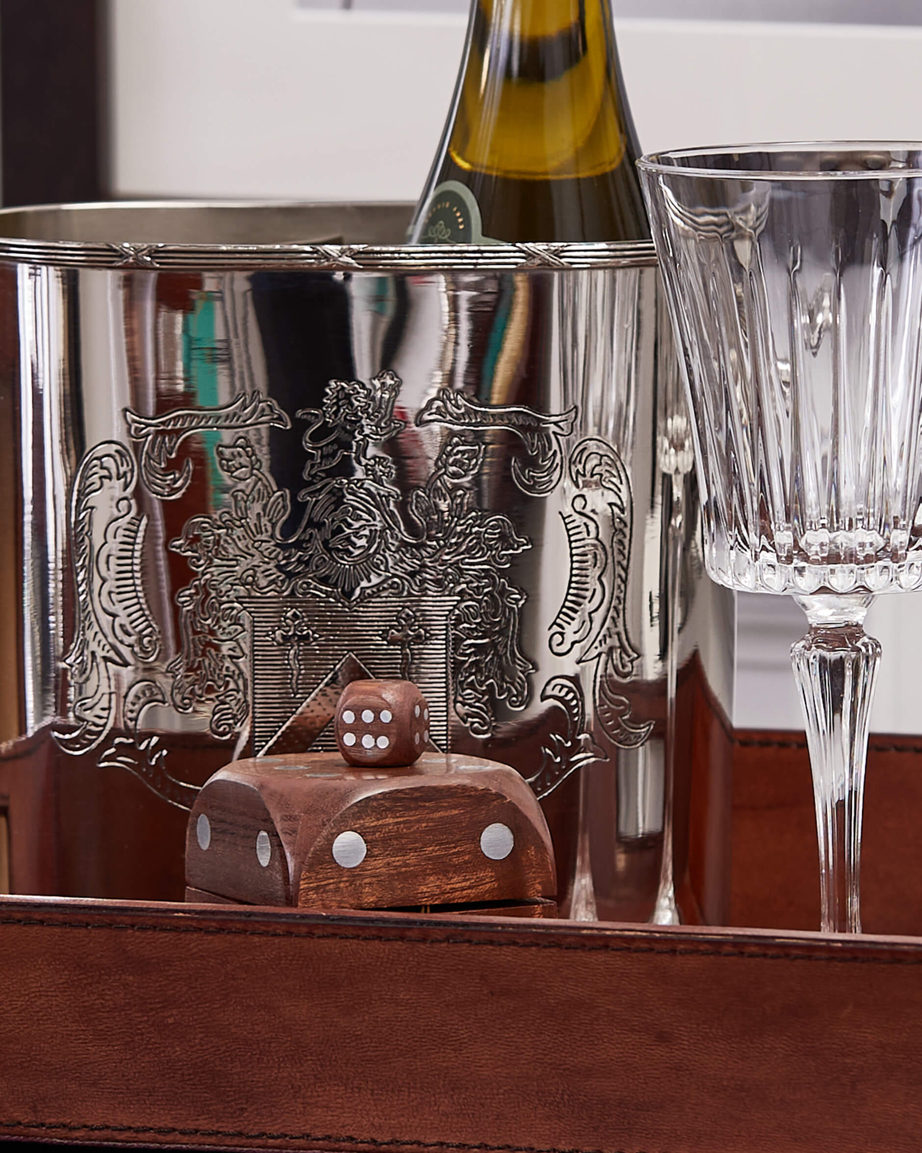 Dice Game Brown/Silver