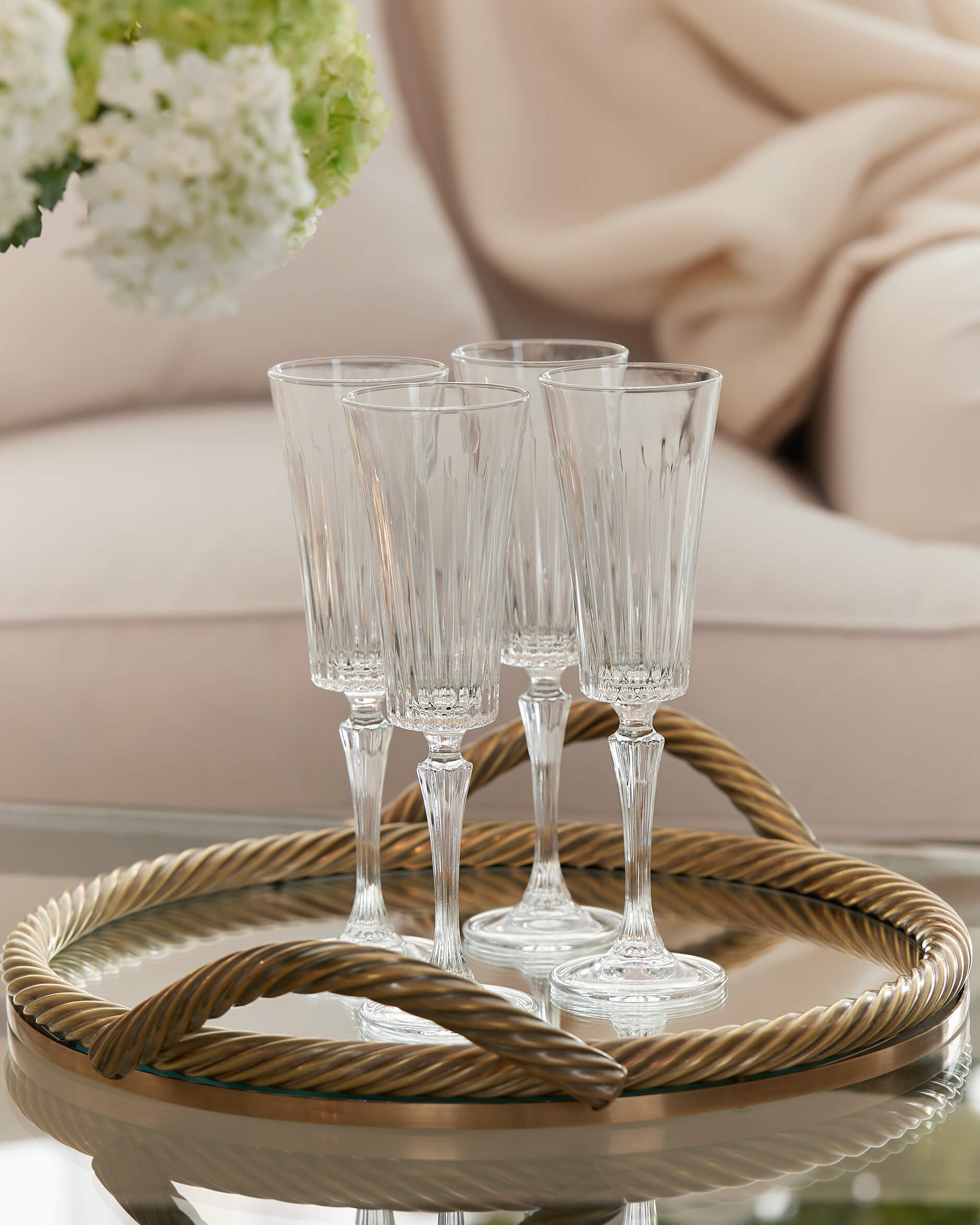 Manhattan Champagnerglas Kristall einzeln
