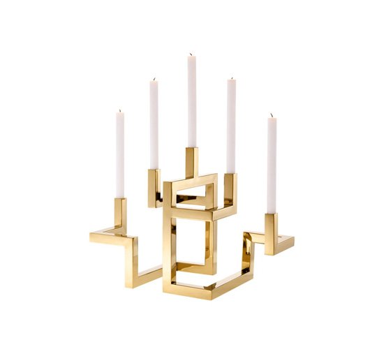 Messing - Candle Holder Skyline brass plated