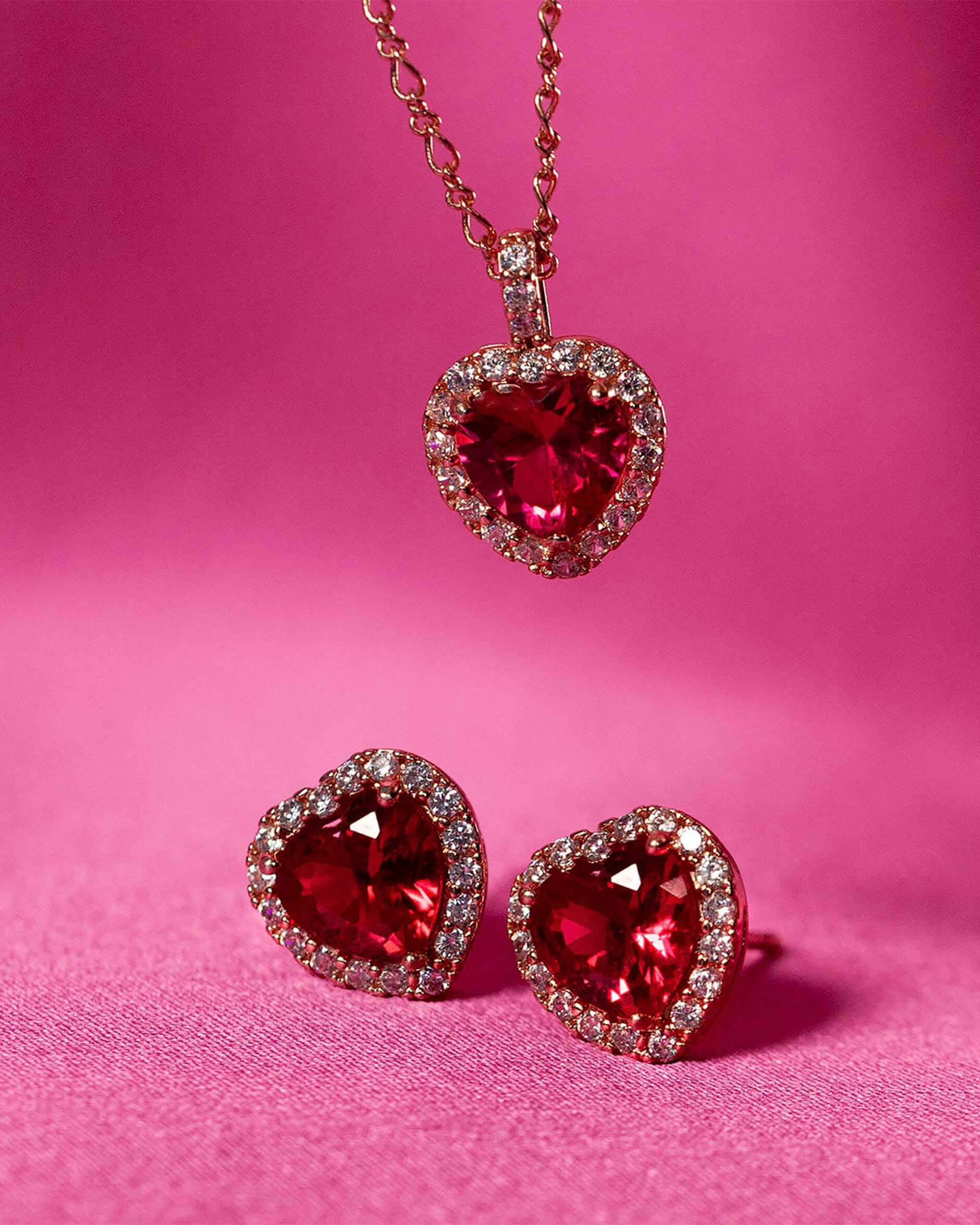Delphine Necklace Pink Ruby