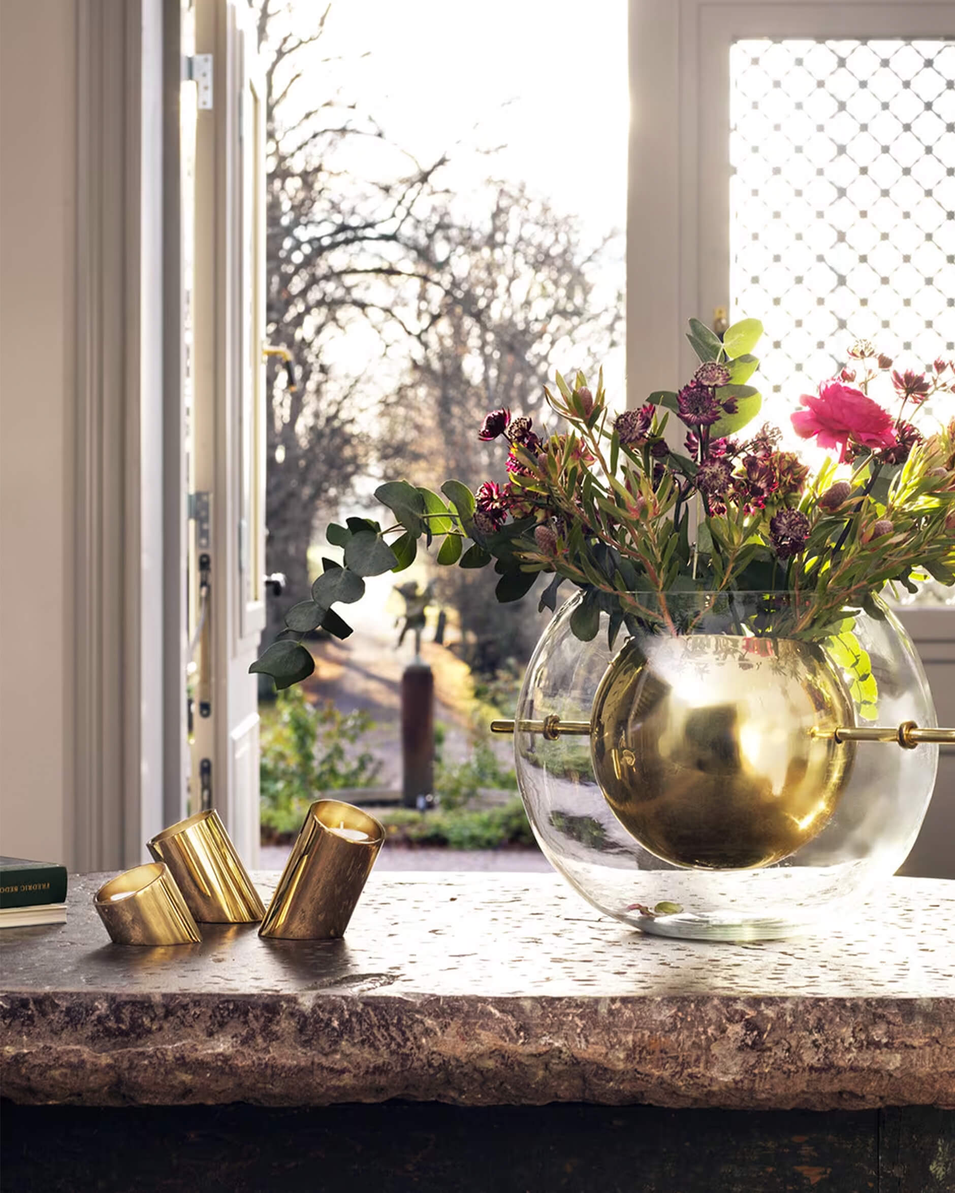 Tipp ljushållare mässing