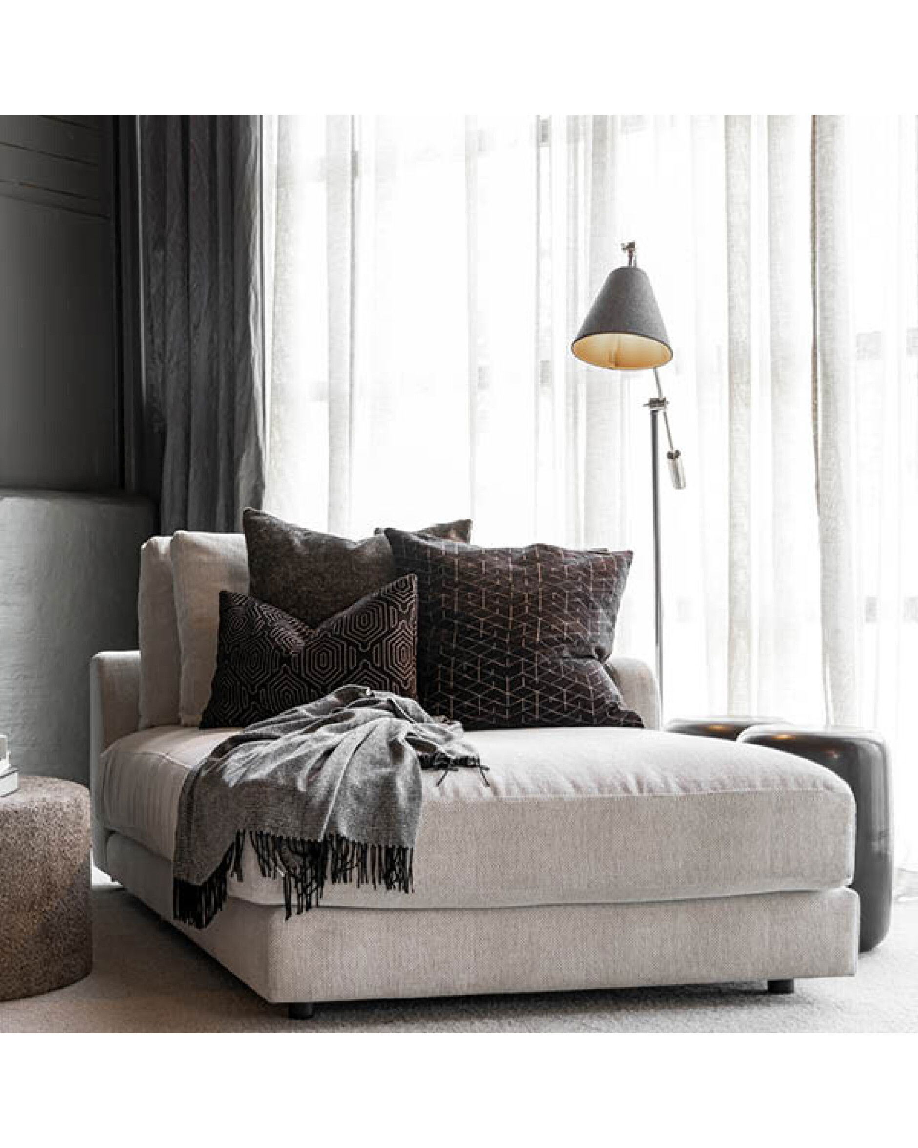 Reno schäslong rave natural höger