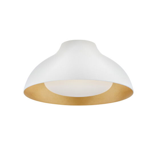 null - Agnes 15" Flush Mount Burnished Silver Leaf