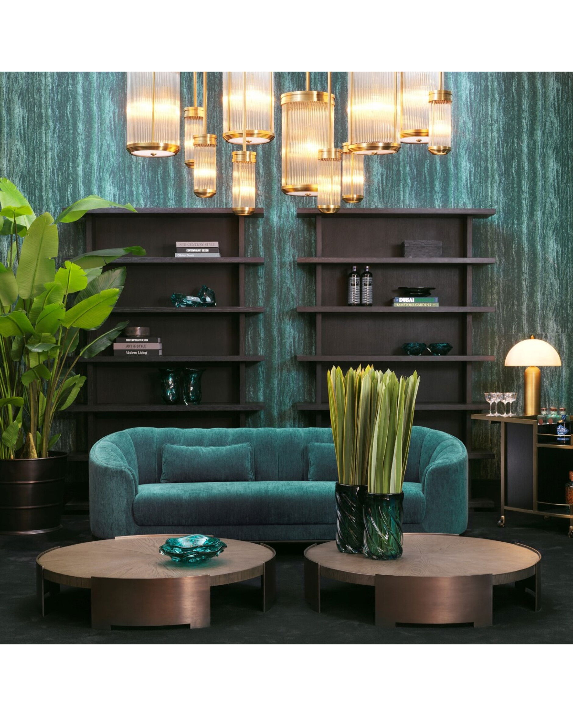 Rousseau Pendant Antique Brass