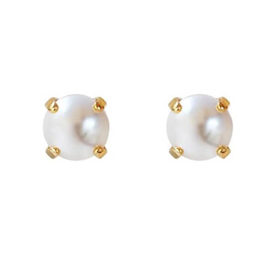 null - Classic Stud Earrings pearl
