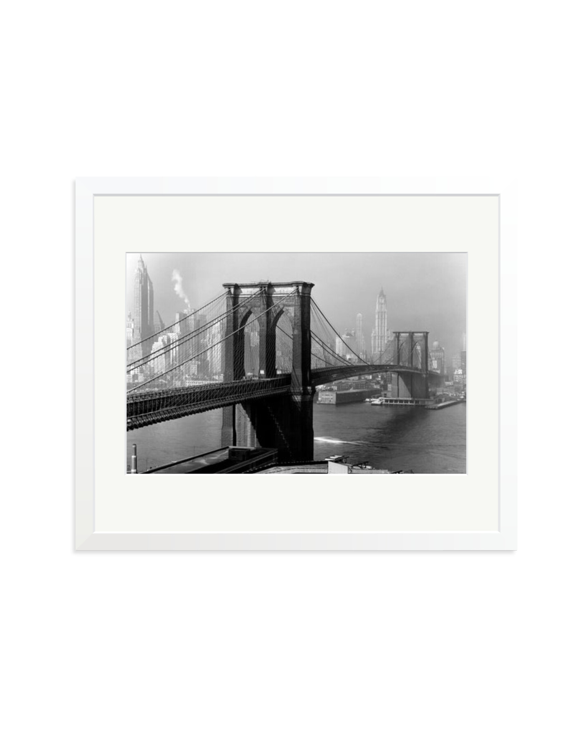 Brooklyn Bridge by Day White / Large