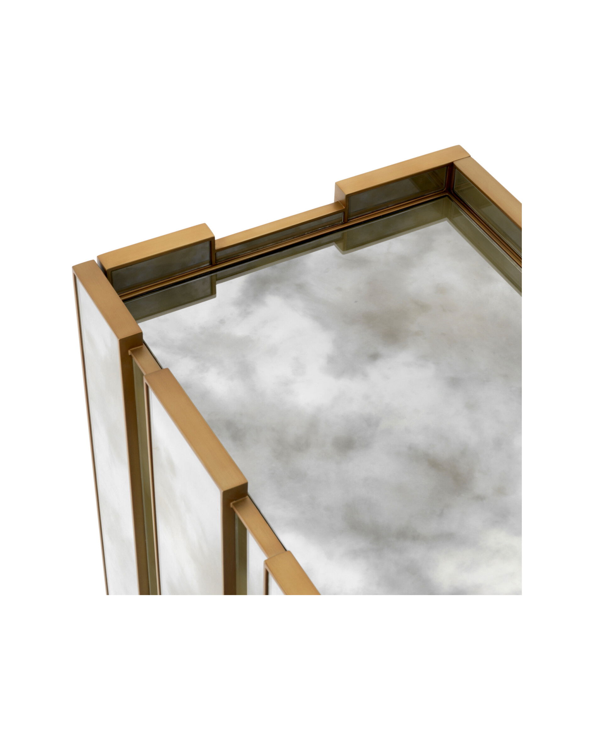 Nottingham byrå spegelglas/borstad mässing