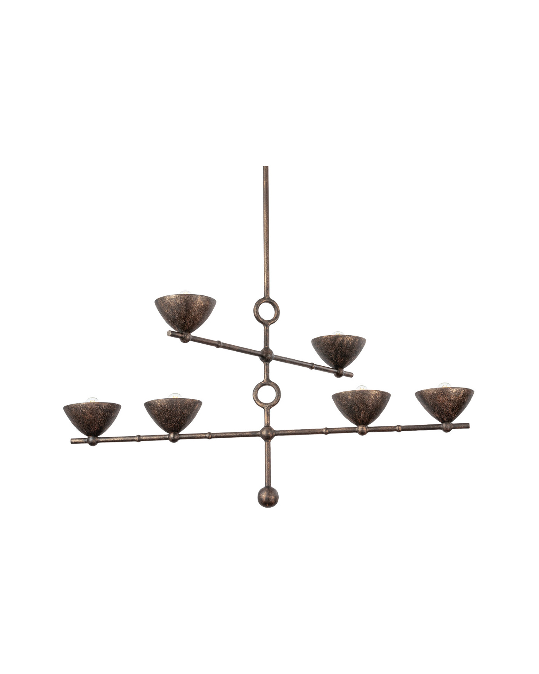 Vishal lysekrone black patina gold