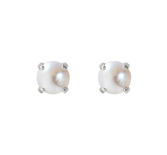 Pearl - Classic Stud Earrings Vintage Rose Rhodium