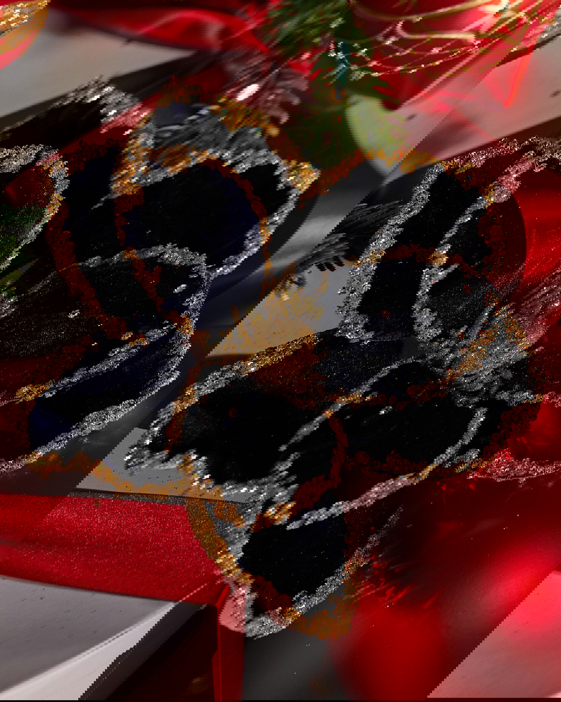 Edmund Flower Christmas Decoration Blue