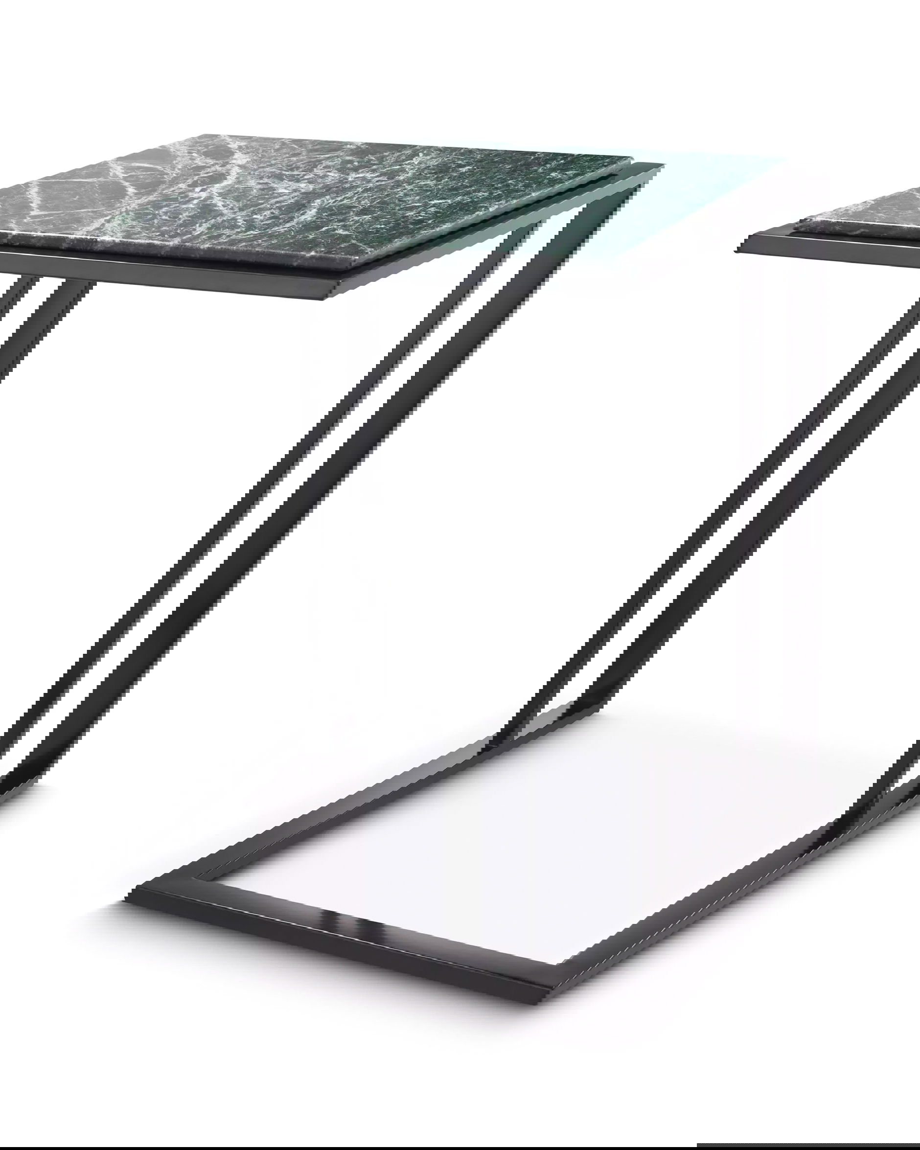 Side Table Cocktail bronze finish green marble OUTLET