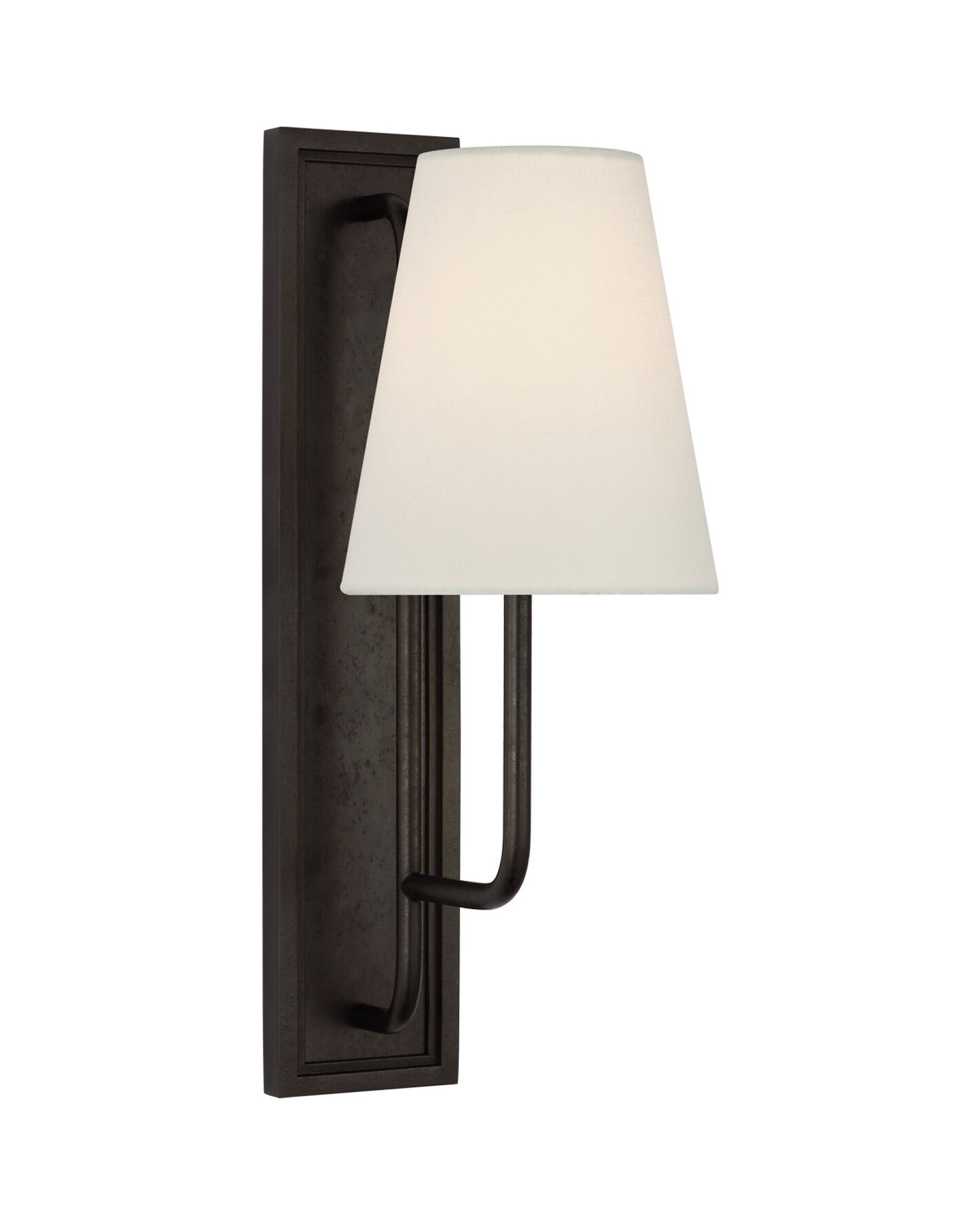 Rui Sconce Aged Iron/Linen Shade
