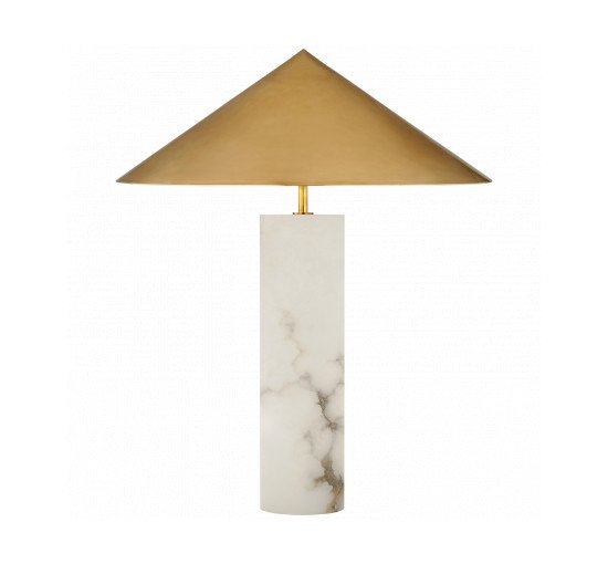 Minimalist bordslampa alabaster