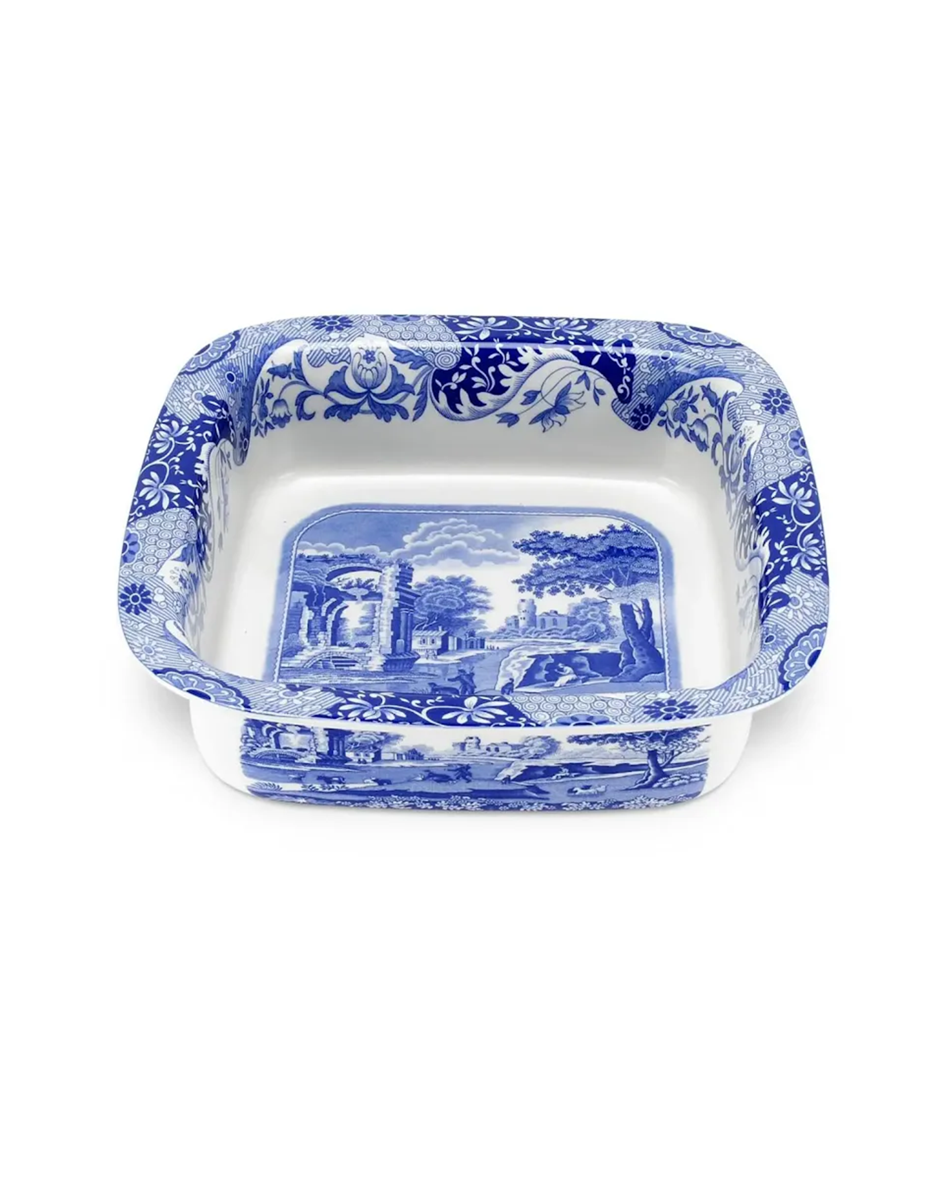 Blue Italian neliömäinen tarjoilukulho sininen/valkoinen