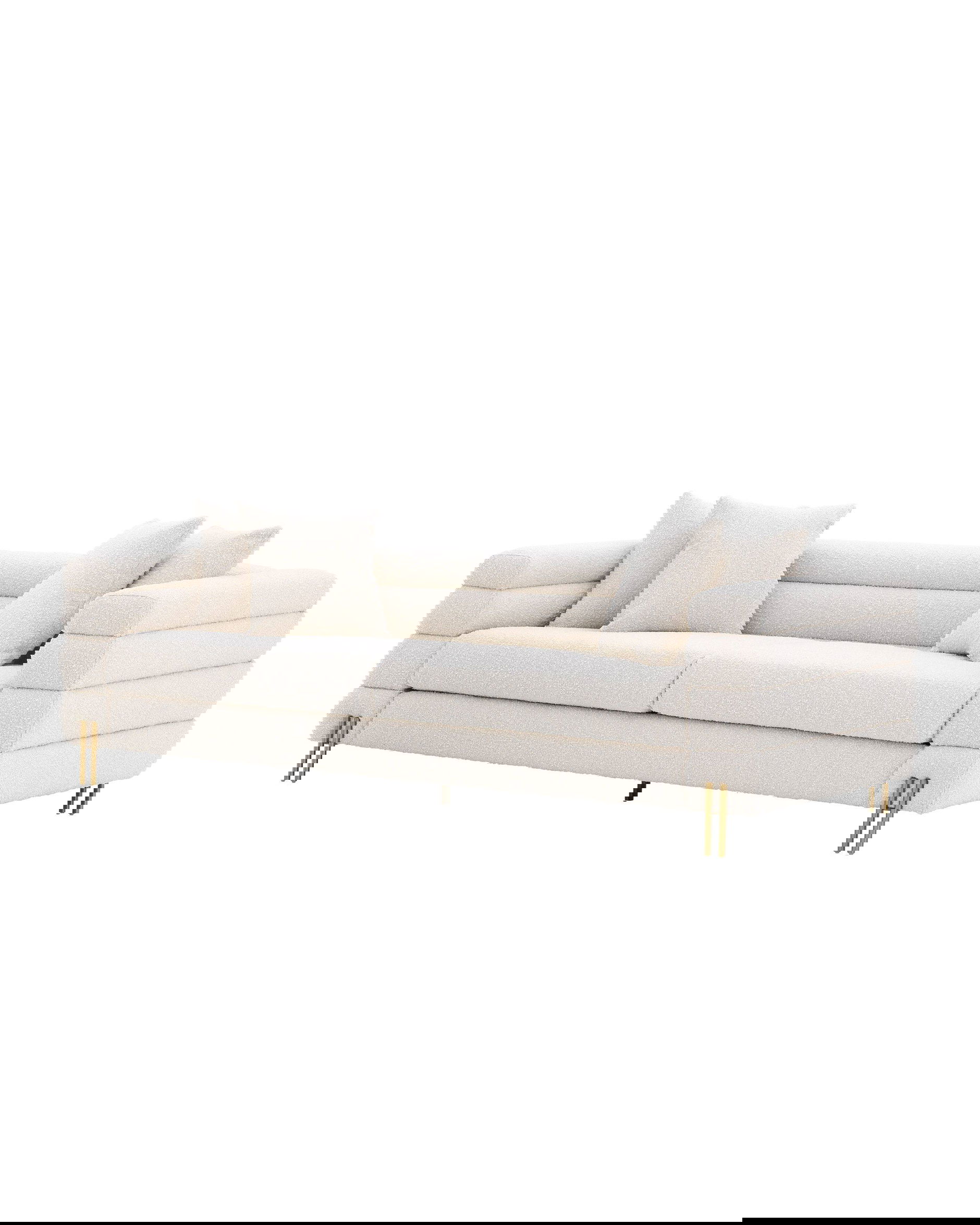 York soffa bouclé cream