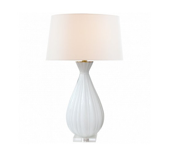 White - Treviso Large Table Lamp Clear Glass