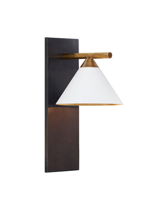 Cleo vägglampa brons/vit