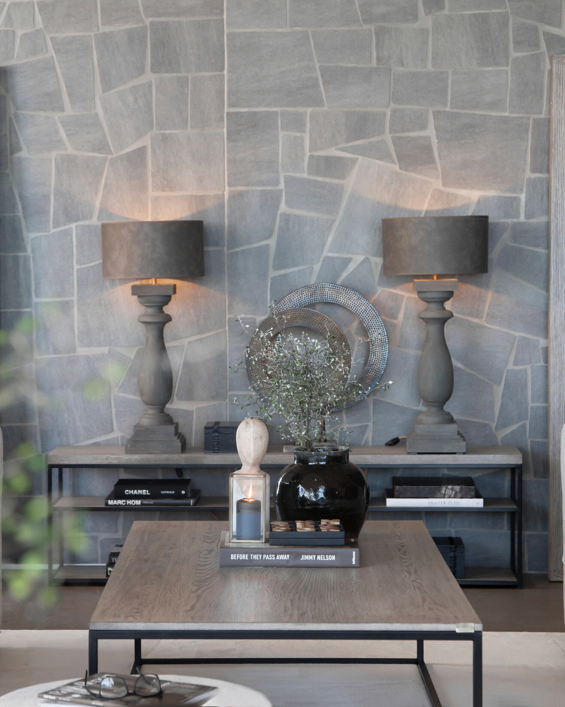 Mason Media Bench Antique Grey