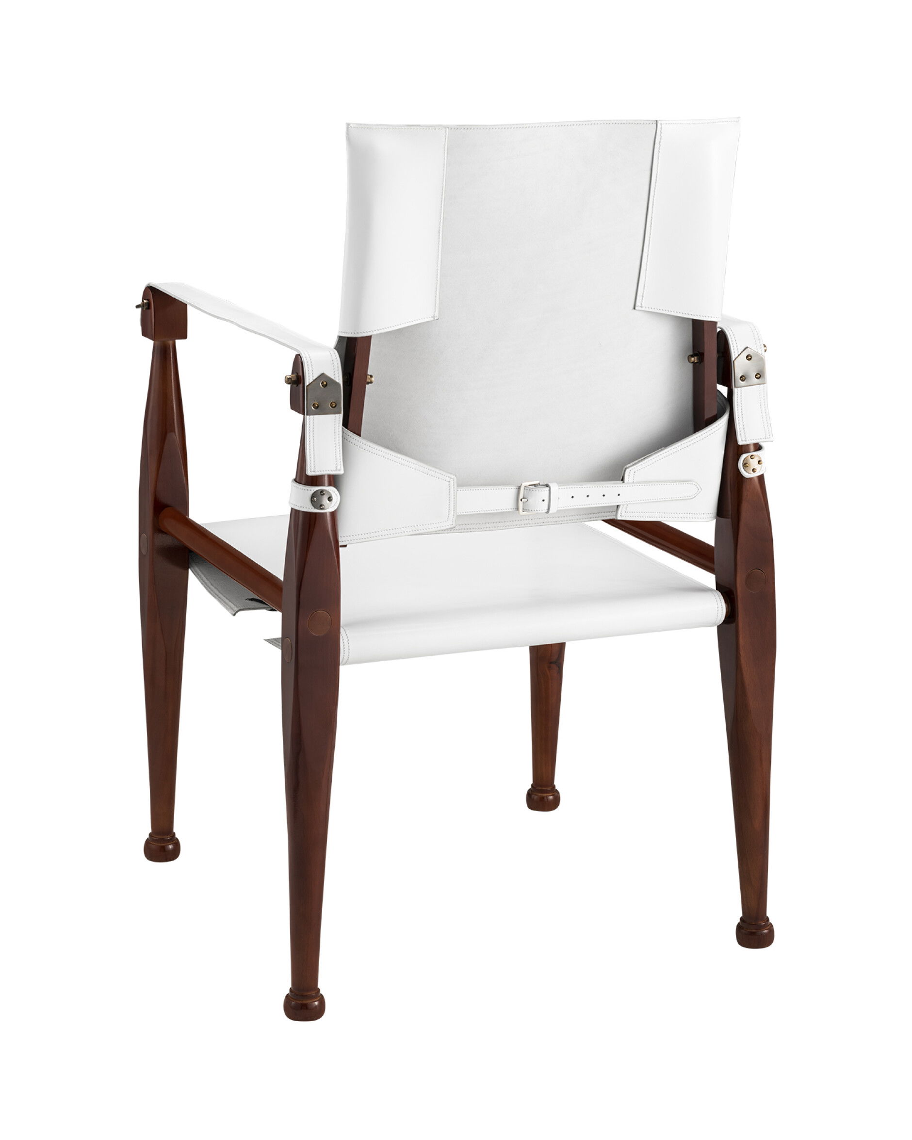 Bridle stol läder vit