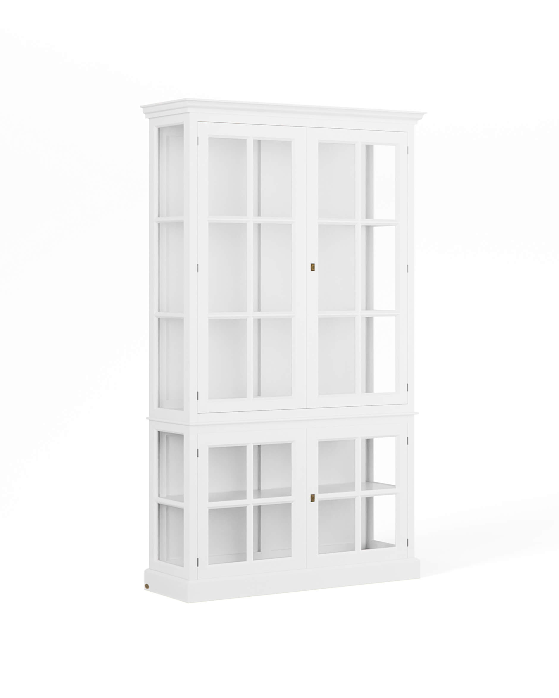 Seethrough vitrinskåp classic white