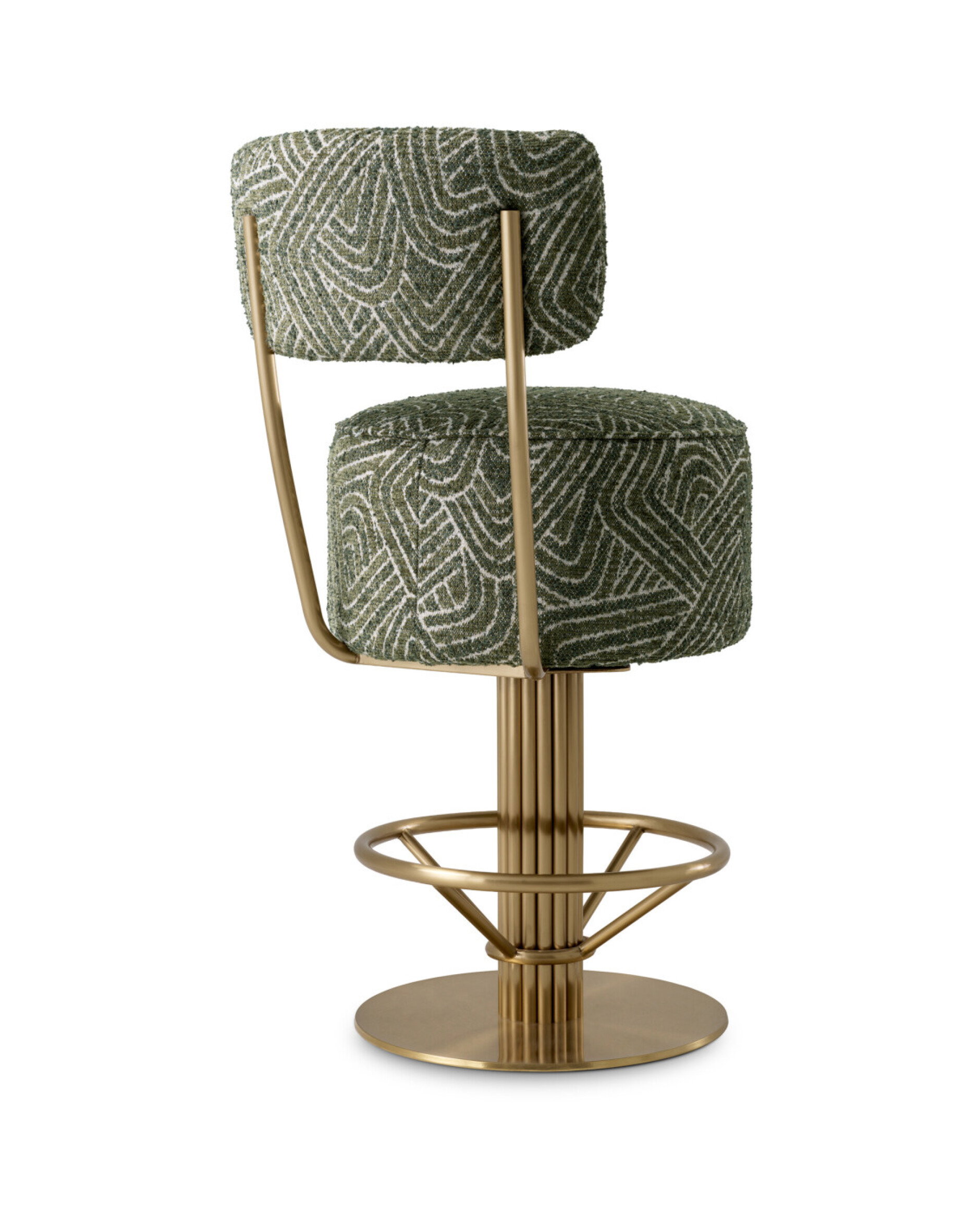 Carleton counter stool with back Camari Green