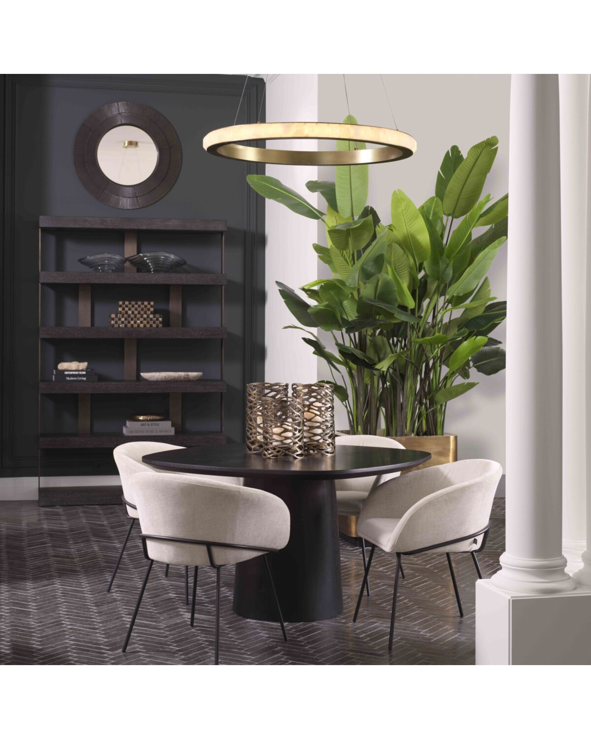 Cabildo takkrona antik mässing