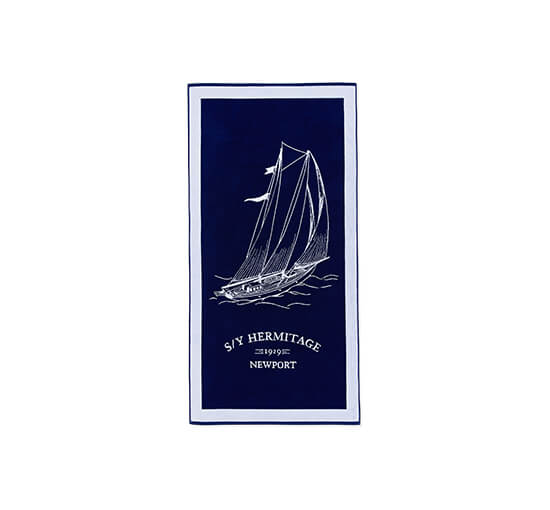 Hermitage Beach Towel Blue/White