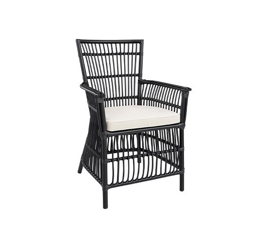 null - Modest käsinojallinen tuoli musta