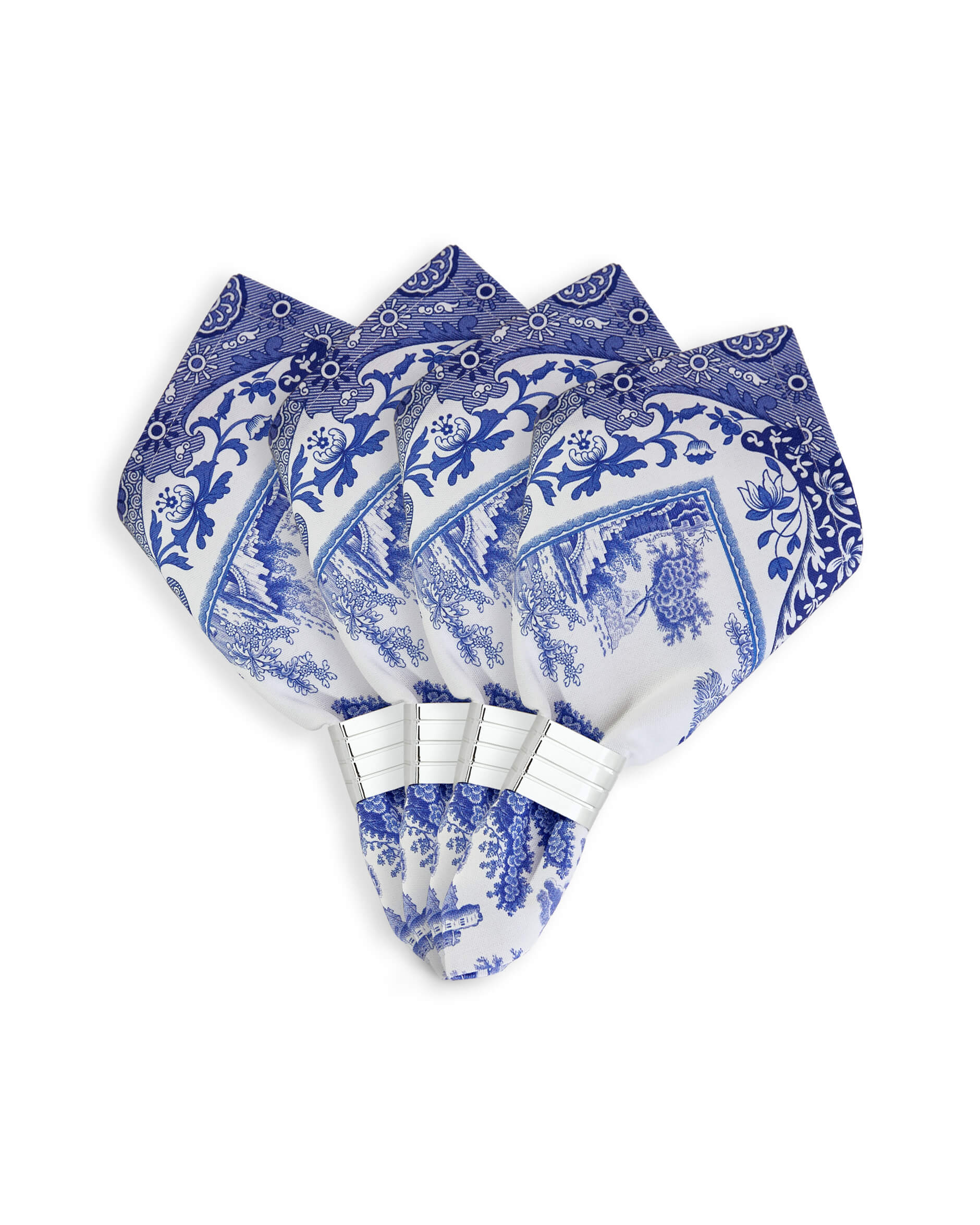 Blue Italian servetter 4-pack