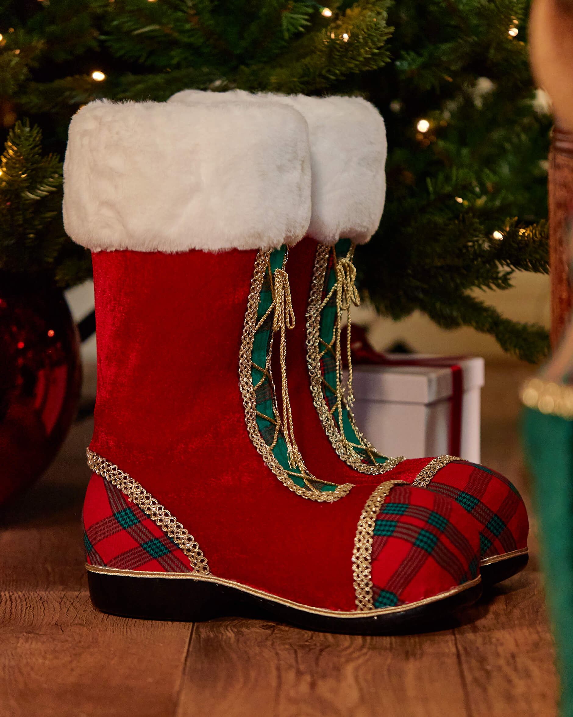 Ness skor juldekoration röd