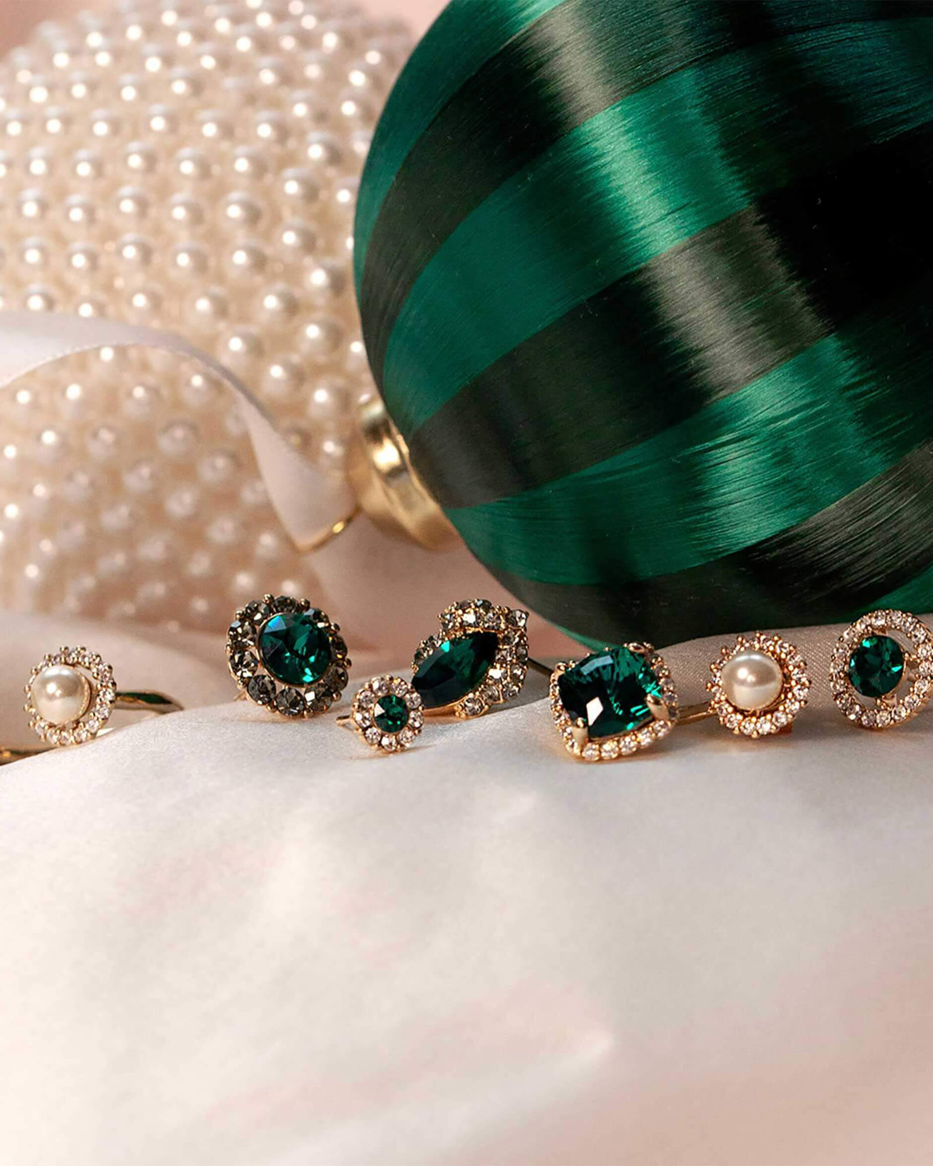 Colette Earrings Emerald