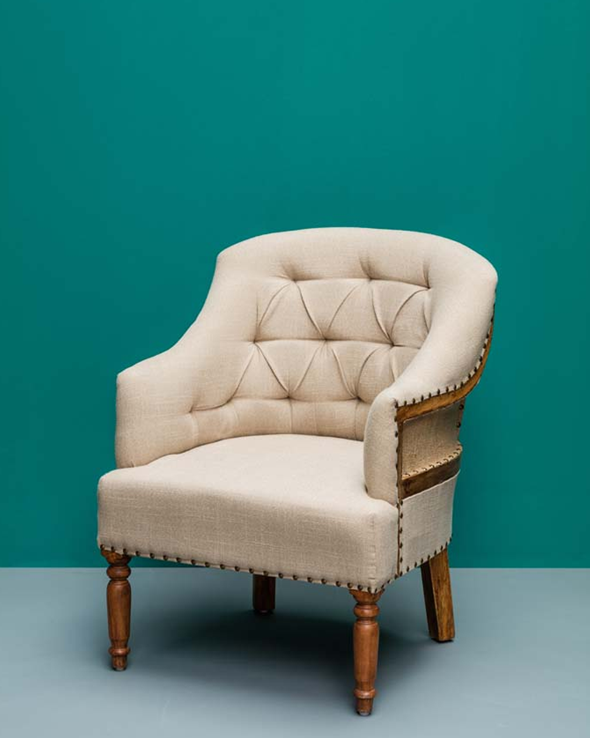 Valbelle beige armchair