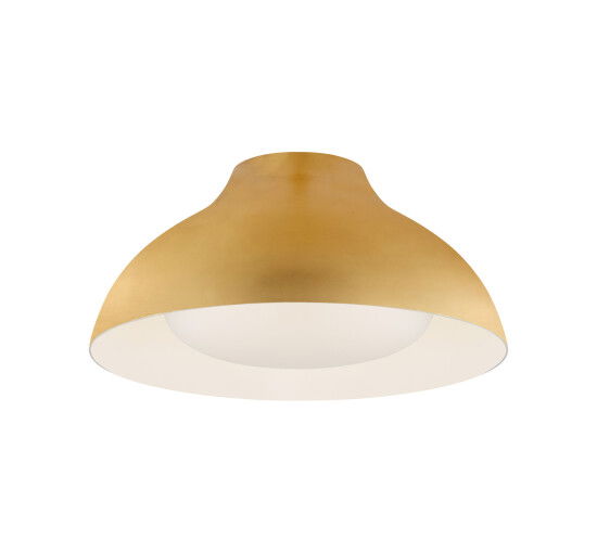 null - Agnes 15" Flush Mount Burnished Silver Leaf