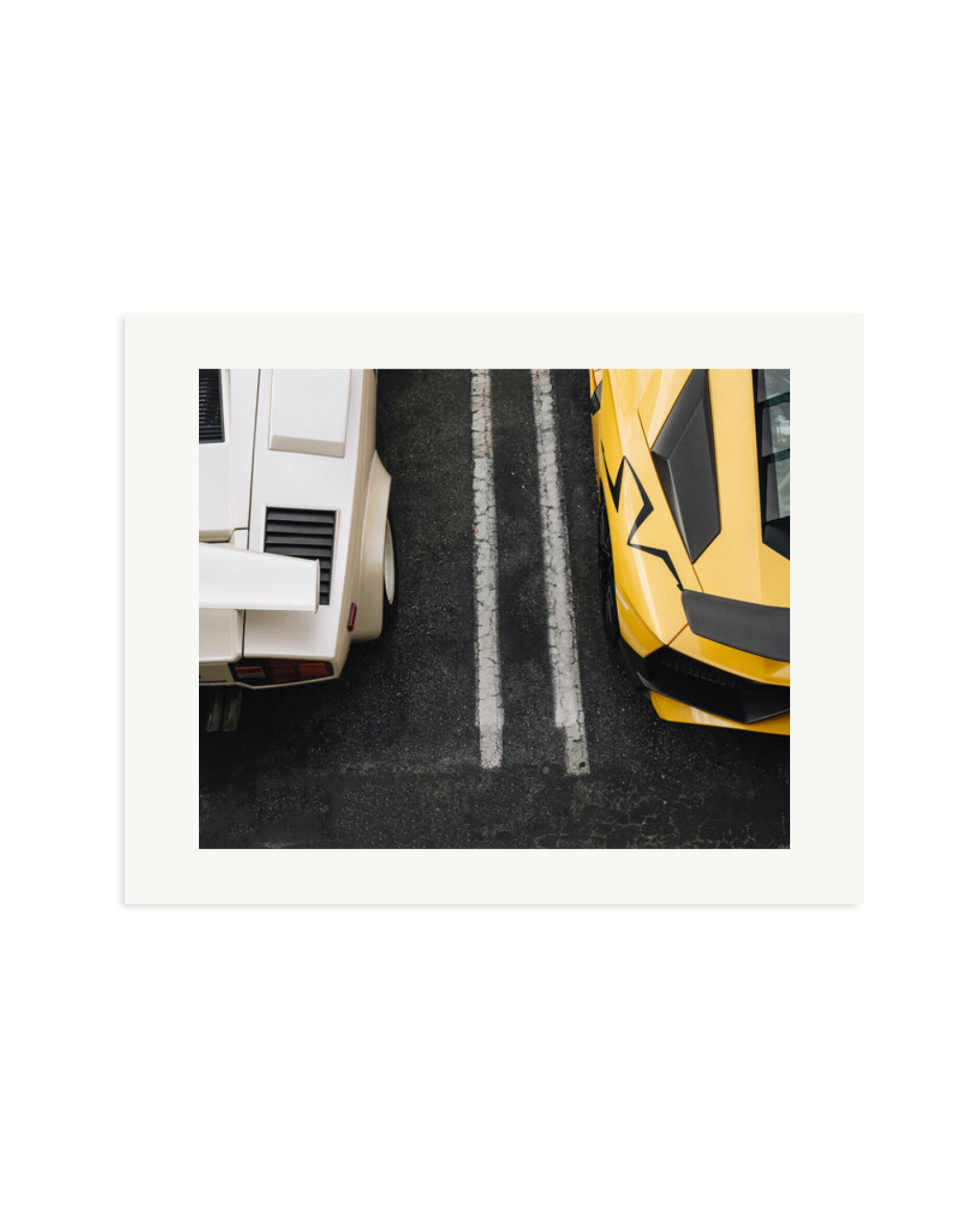Lamborghini Countach and Aventador SV Print Only / Medium