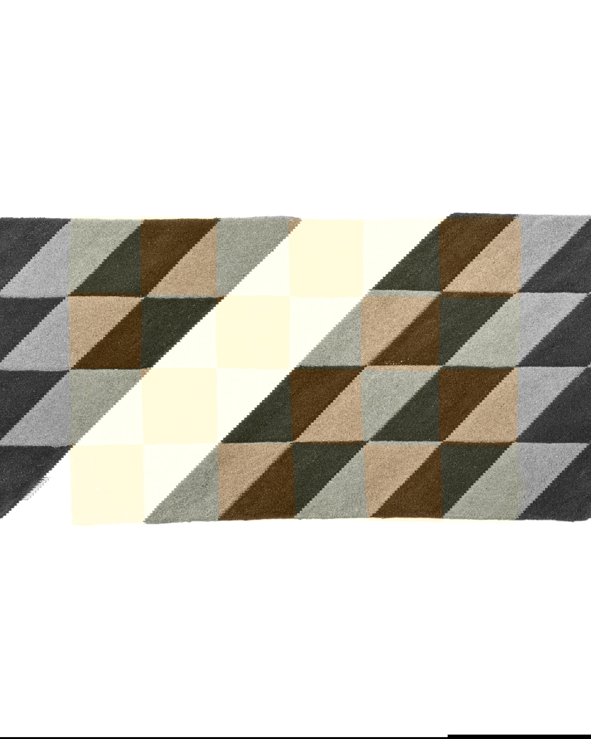 Doormat Square forest green natural