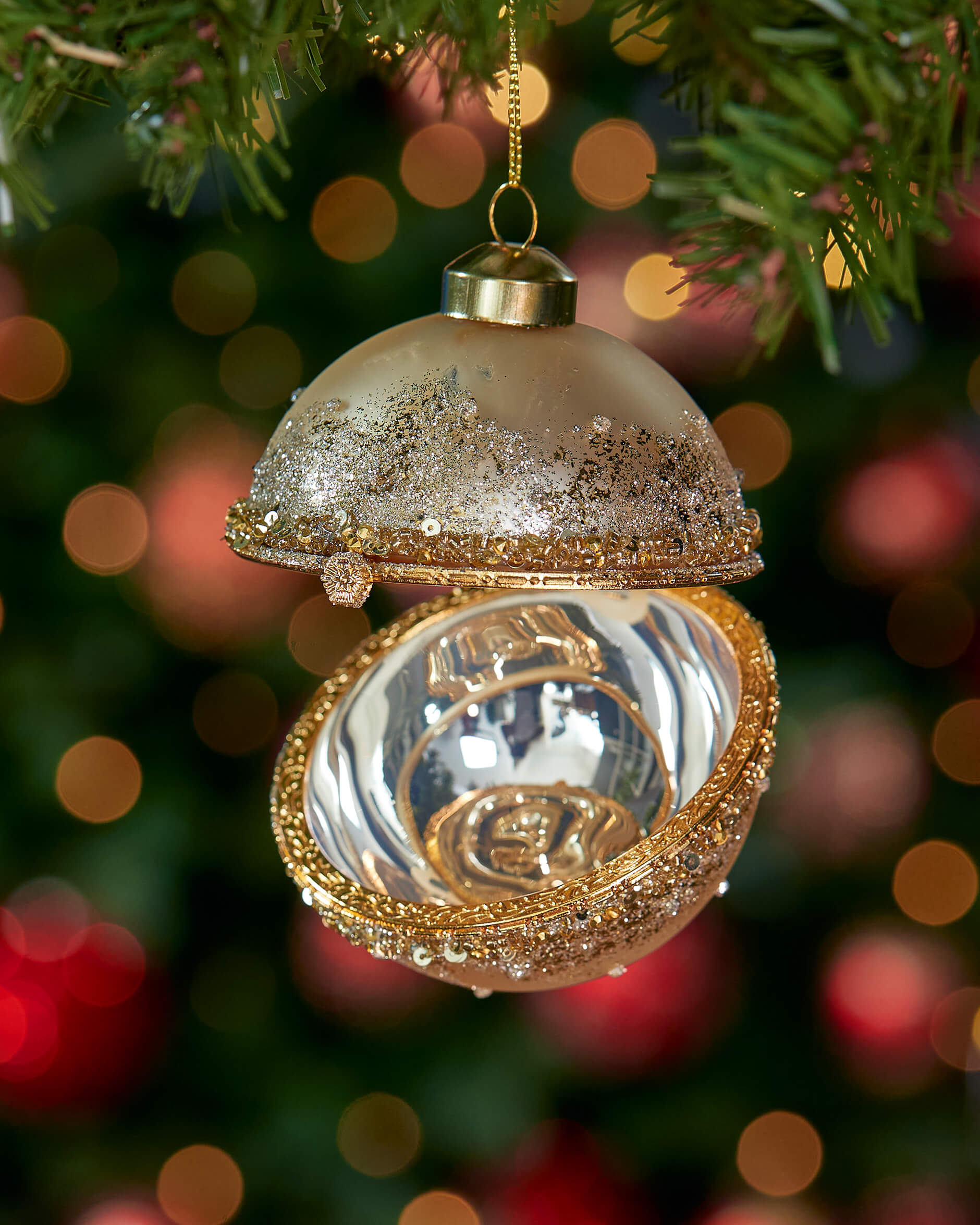 Tyne julkula öppningsbar guld 9cm