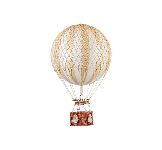 White/Ivory - Royal Aero luftballong regnbåge/pastell