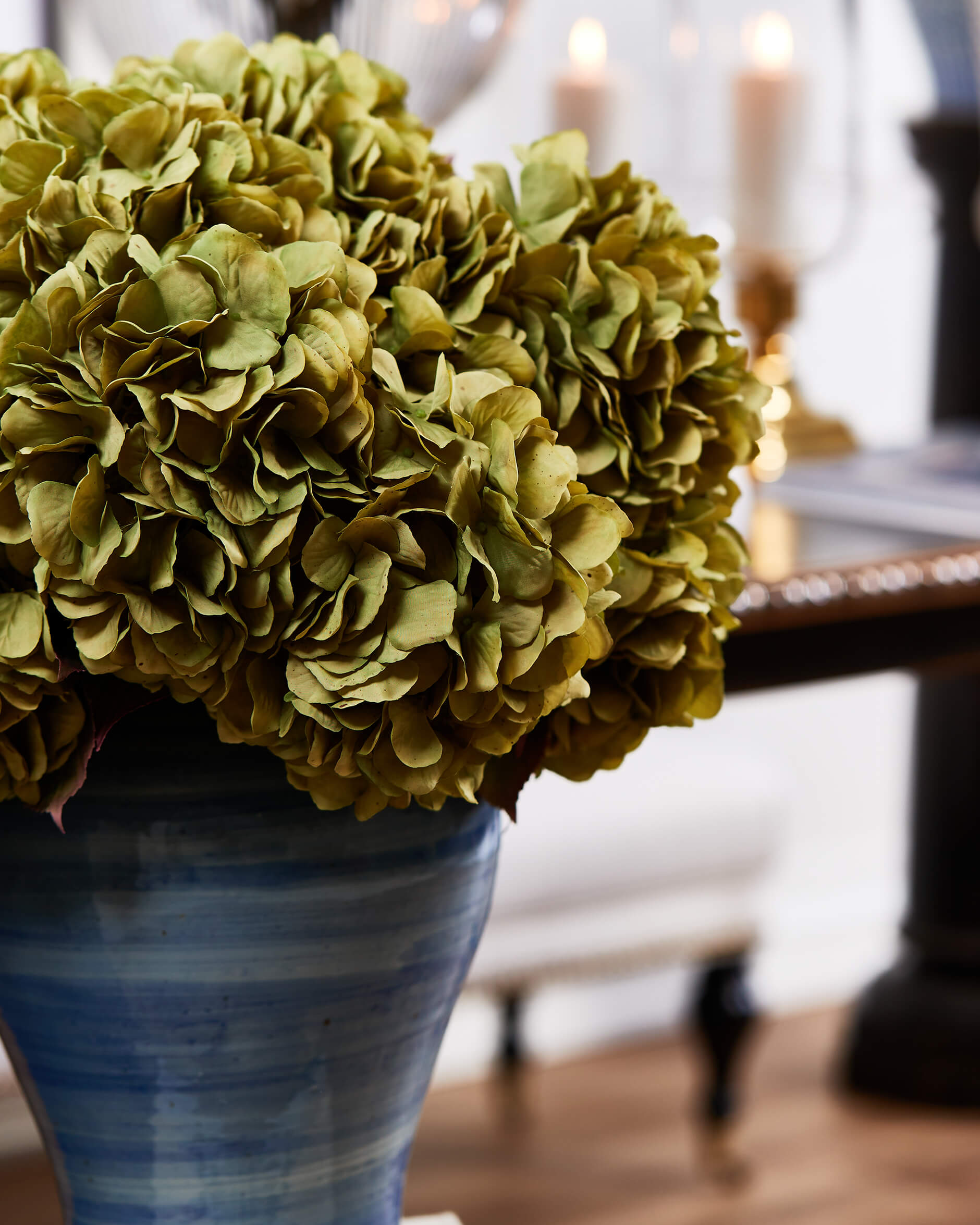 Hortensia snittblomma grön