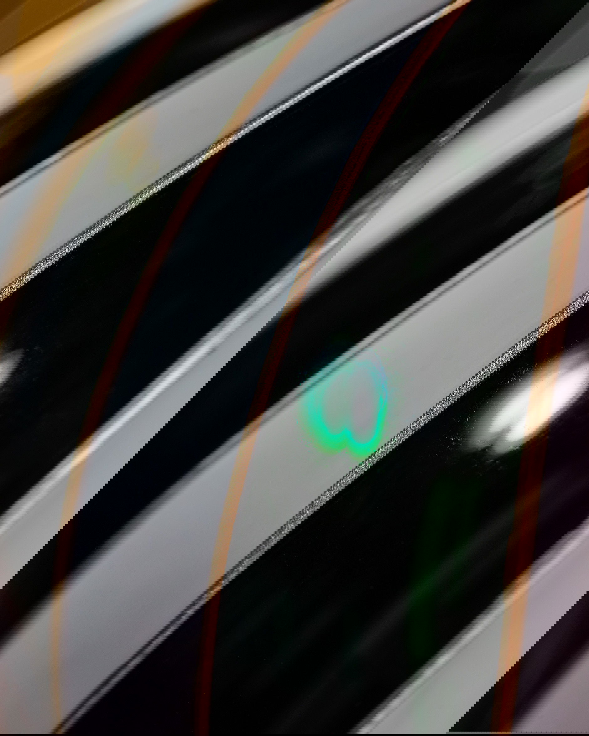 Snow White Robin Bauble Green/White 10cm