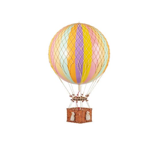 Rainbow Pastel - Jules Verne hot air balloon true red