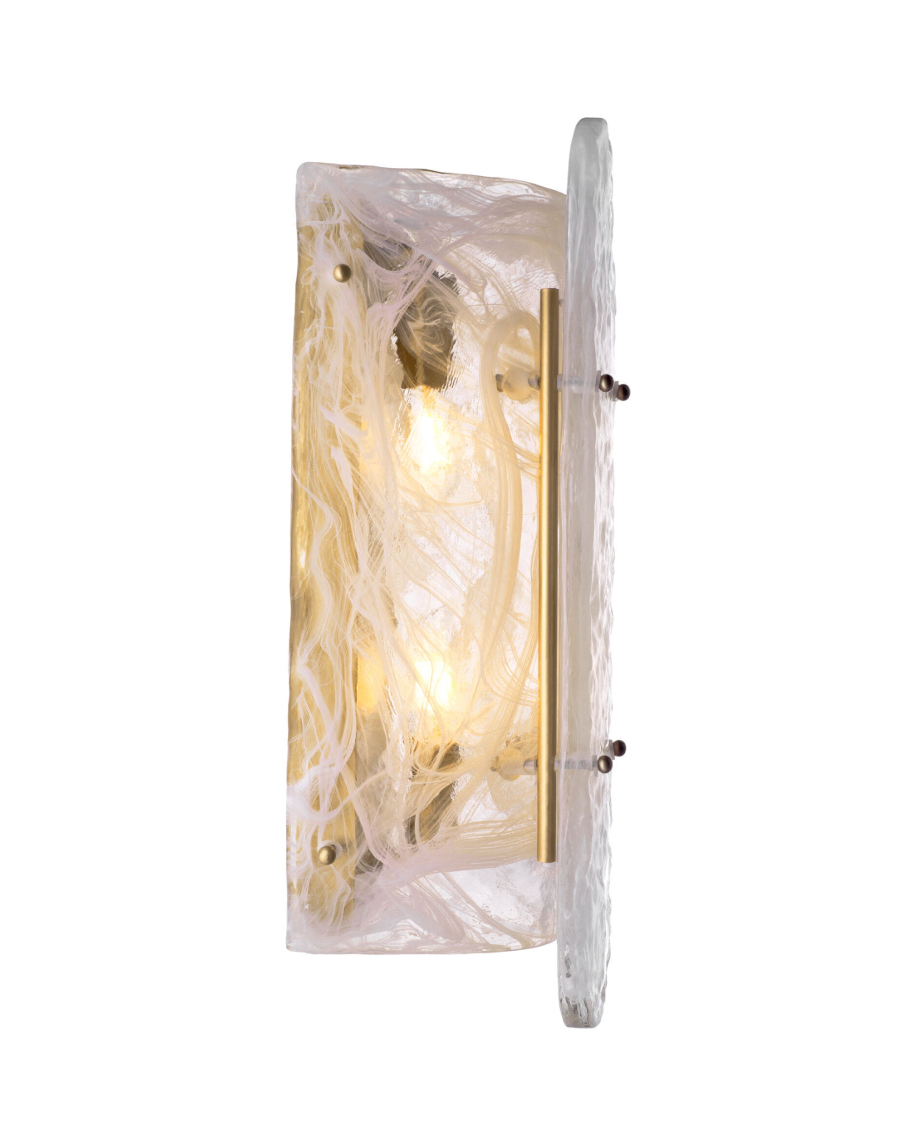 Ginnis vägglampa antik mässing