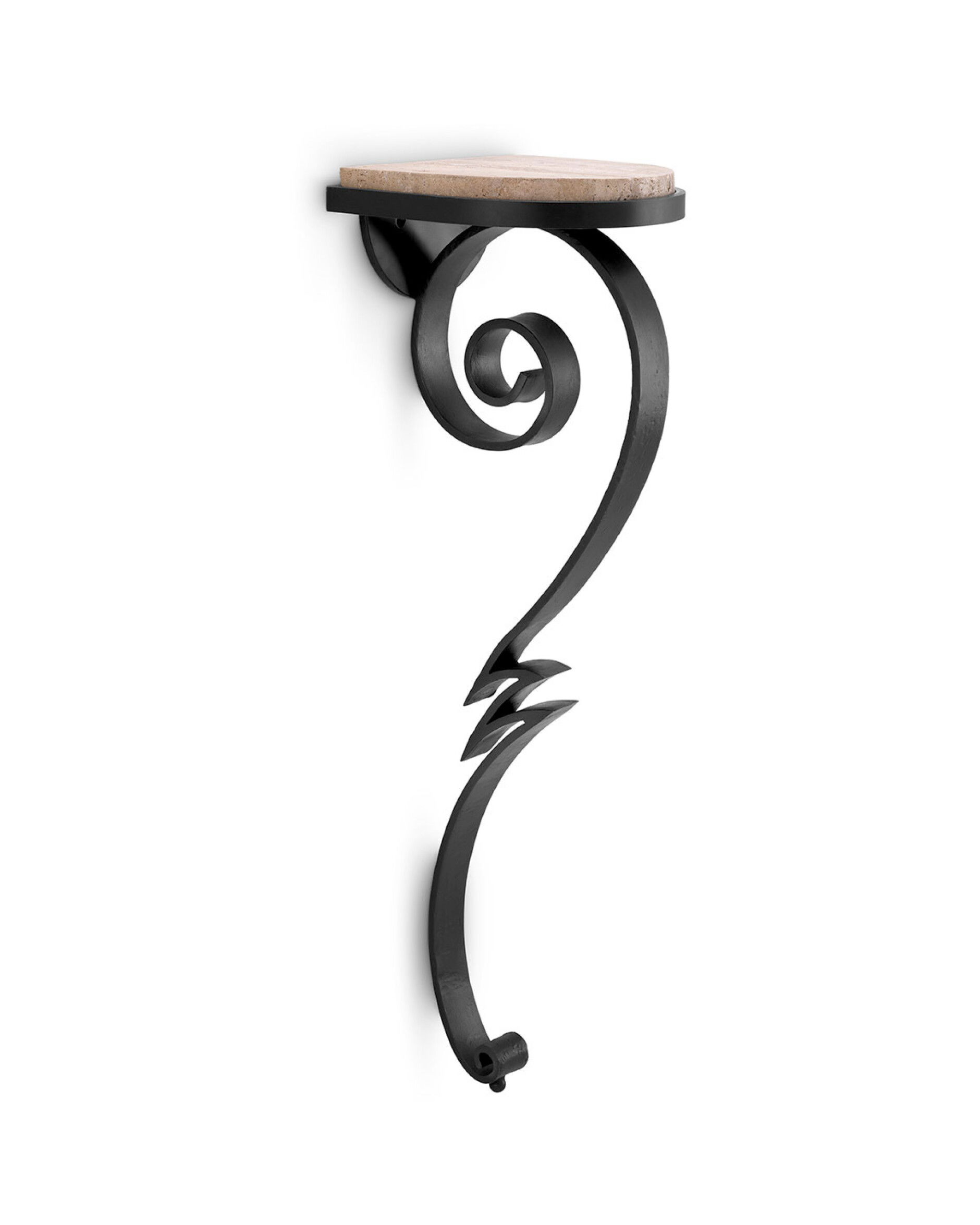 Ophira konsolbord travertine svart