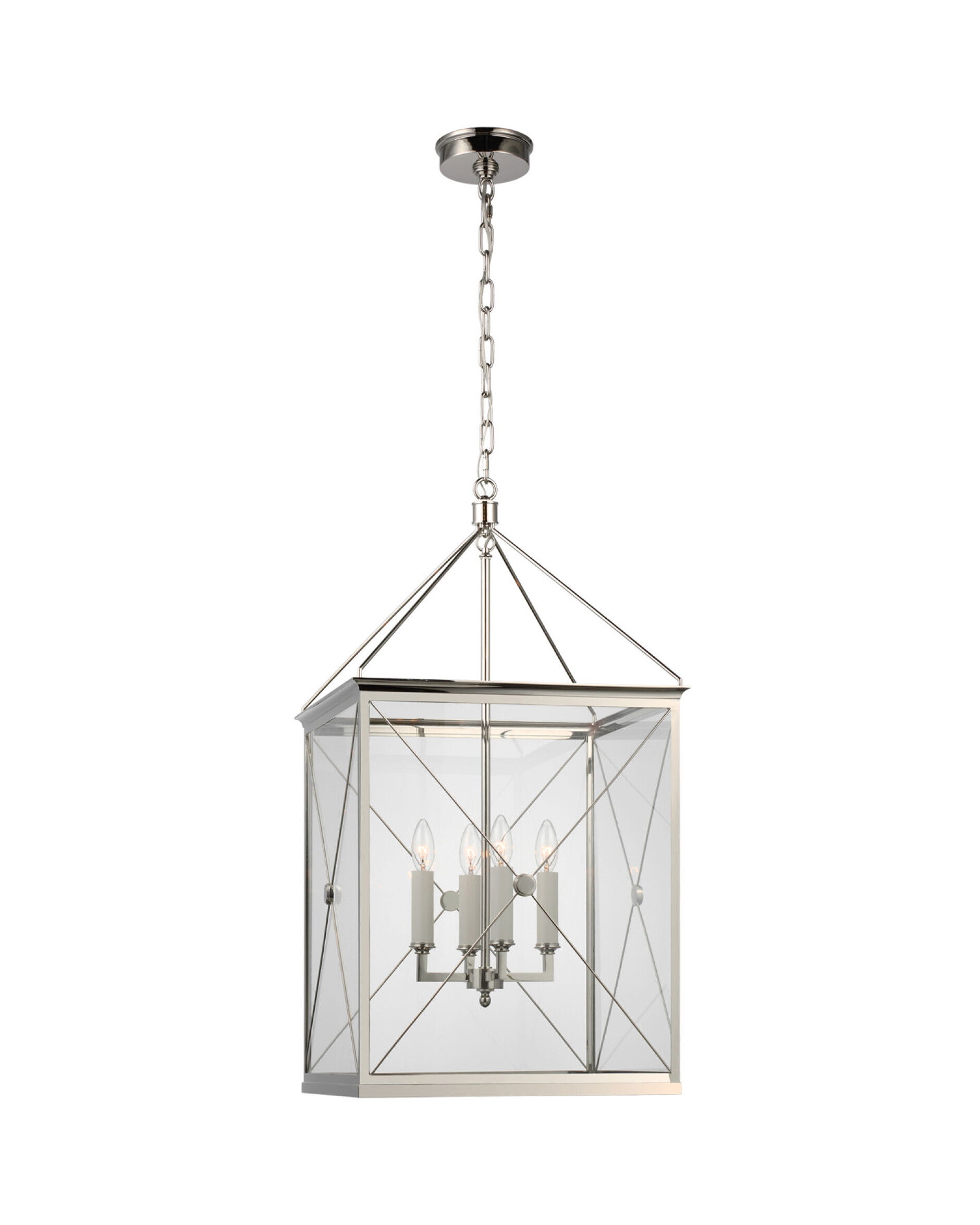 Rossi Lantern Polished Nickel Medium