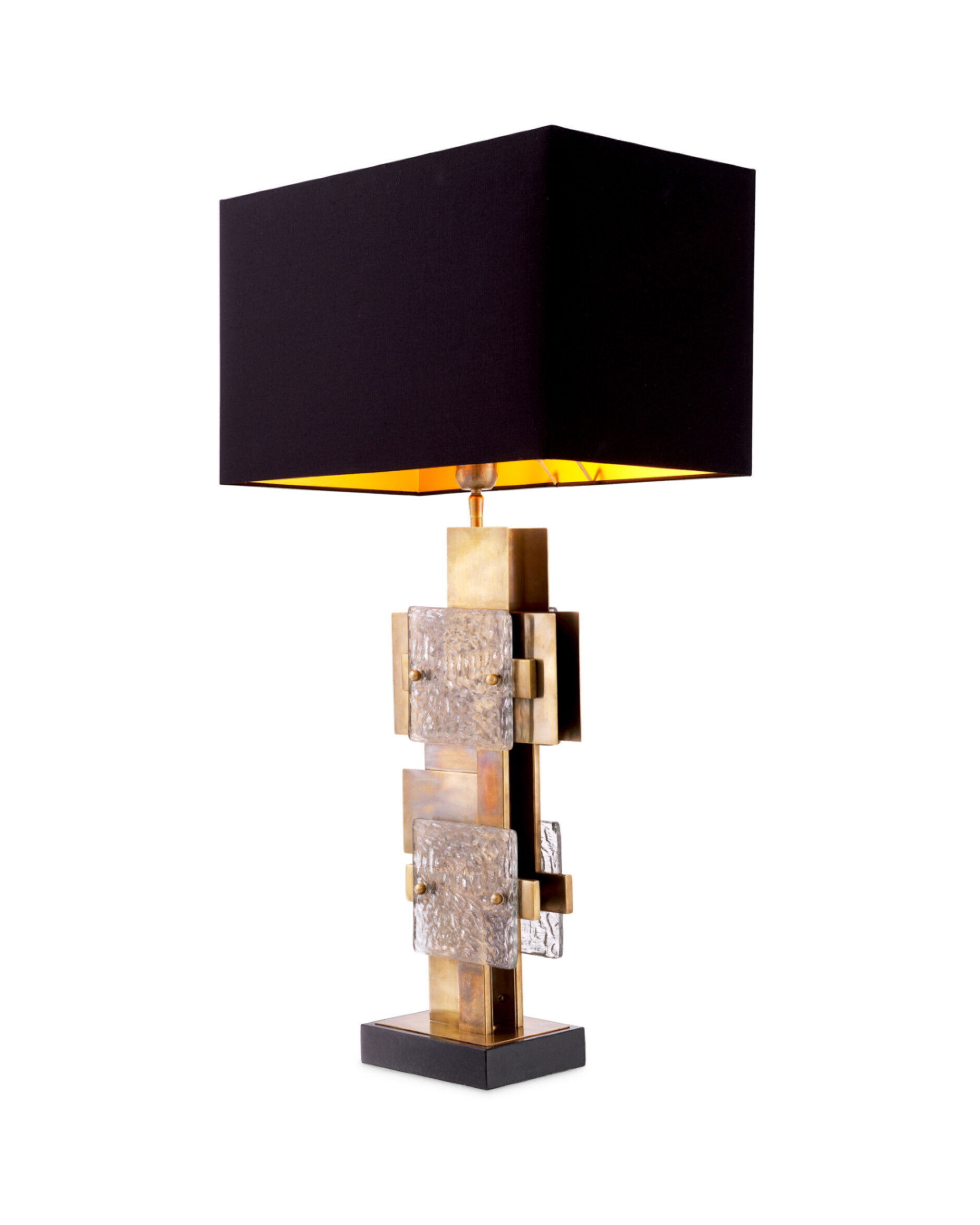 Langham bordslampa antik mässing