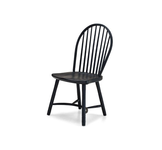 Black - Newport Windsor spindle-backed chair, rich brown
